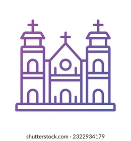 A cathedral building vector design in modern style, easy to use and download