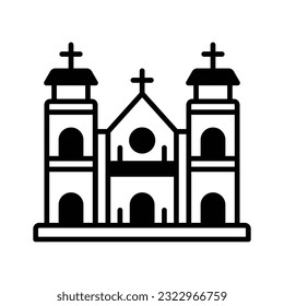 A cathedral building vector design in modern style, easy to use and download