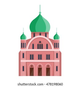 Cathedral and churche infographic temple building landmark tourism vector