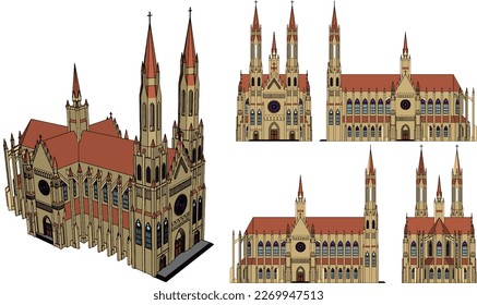 cathedral, gothic architectural style religion