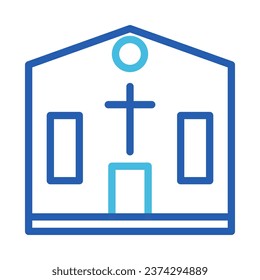 Cathedral icon duocolor blue colour easter illustration vector element and symbol perfect.