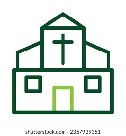 Cathedral icon duocolor green colour easter illustration vector element and symbol perfect.