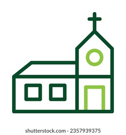 Cathedral icon duocolor green colour easter illustration vector element and symbol perfect.