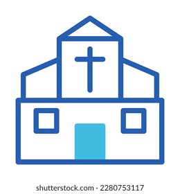 Cathedral icon duotone blue style easter illustration vector element and symbol perfect. Icon sign from modern collection for web.