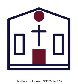 Cathedral icon duotone maroon navy colour easter illustration vector element and symbol perfect.