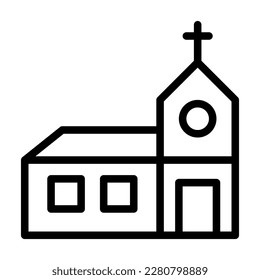 Cathedral icon outline style easter illustration vector element and symbol perfect. Icon sign from modern collection for web.