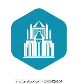 Cathedral icon. Simple illustration of cathedral vector icon for web