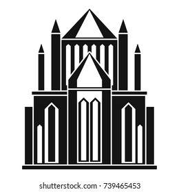 Cathedral icon. Simple illustration of cathedral vector icon for web