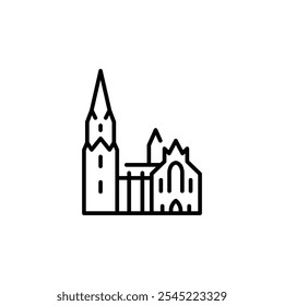 Cathedral icon. Simple cathedral icon for social media, app, and web design. Vector illustration