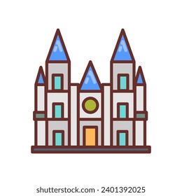 Cathedral icon in vector. Illustration