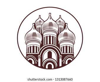 cathedral of saint basil icon, domes of the cathedral