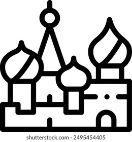 cathedral of saint basil icon. Thin Linear Style Design Isolated On White Background