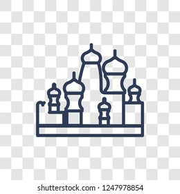 Cathedral of saint basil icon. Trendy linear Cathedral of saint basil logo concept on transparent background from Architecture and Travel collection