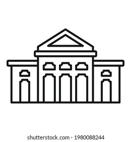 Cathedral sightseeing icon. Outline Cathedral sightseeing vector icon for web design isolated on white background