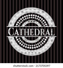 emblema o insignia de la catedral silvestre. Ilustración vectorial. Mosaico. 