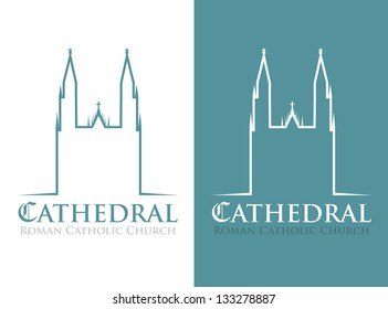 Cathedral symbol - vector illustration
