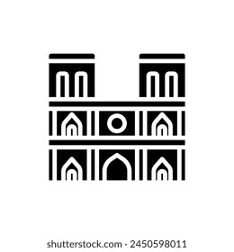 Cathedral Temple Filled Icon Vector Illustration