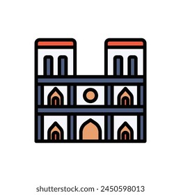 Cathedral Temple Icon Vector Illustration