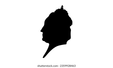 Catherine the Great silhouette, high quality vector