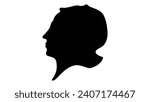 Catherine Parr, black isolated silhouette