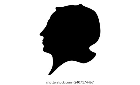 Catherine Parr, black isolated silhouette