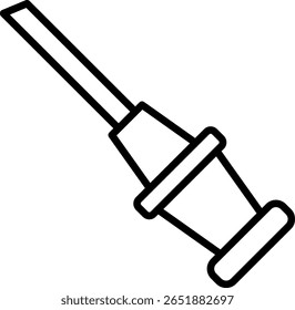 Diseño de icono de línea de Vector de cateterismo