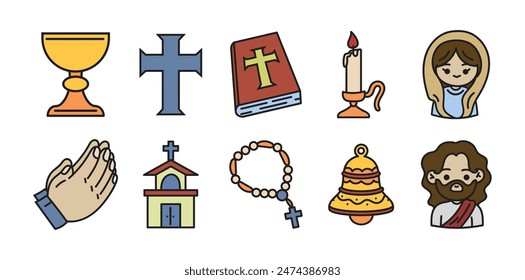 Catholic and Christian Doodle Set