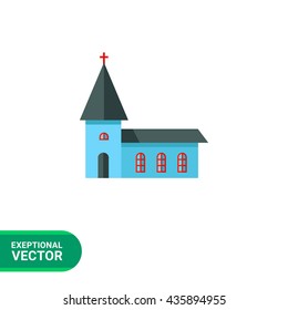 Catholic church flat icon