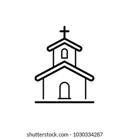 Catholic Church Simple Black Icon On Stock Vector (Royalty Free ...