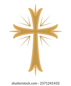 catholic cross isolated illustration design