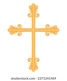 catholic cross luxury illustration isolated