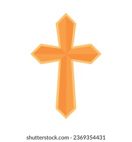 catholic cross shiny vector isolated