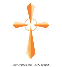 catholic cross spirituality isolated illustration