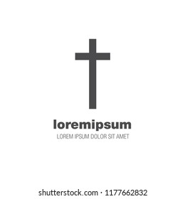 Catholic cross. Vector cross isolated on a white background