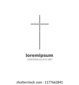 Catholic cross. Vector cross isolated on a white background