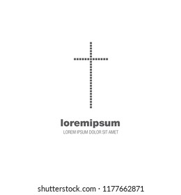 Catholic cross. Vector cross isolated on a white background