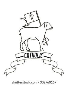 Catholic digital design, vector illustration eps 10