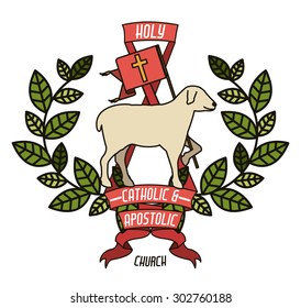 Catholic digital design, vector illustration eps 10