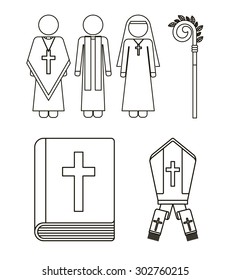 Catholic digital design, vector illustration eps 10