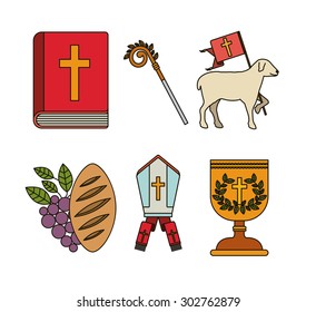 Catholic digital design, vector illustration eps 10