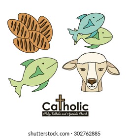 Catholic digital design, vector illustration eps 10