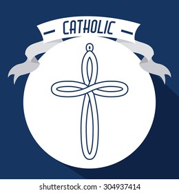 Catholic digital design, vector illustration eps 10