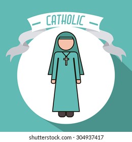 Catholic digital design, vector illustration eps 10