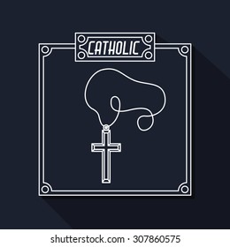 Catholic digital design, vector illustration eps 10