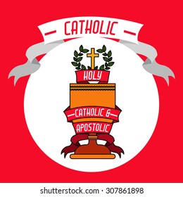 Catholic digital design, vector illustration eps 10