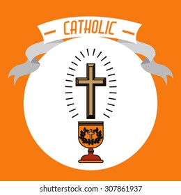 Catholic digital design, vector illustration eps 10