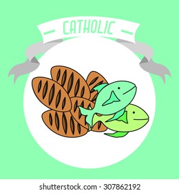 Catholic digital design, vector illustration eps 10