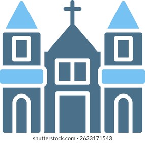 Ícone de Duas Cores do Glifo Católico