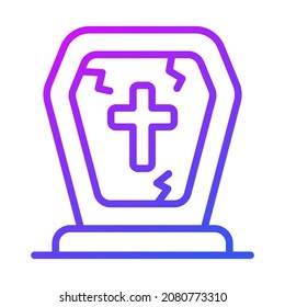 icono de contorno de vector de gravedad católica.