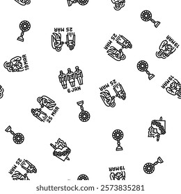 catholic holidays church easter vector seamless pattern thin line illustration